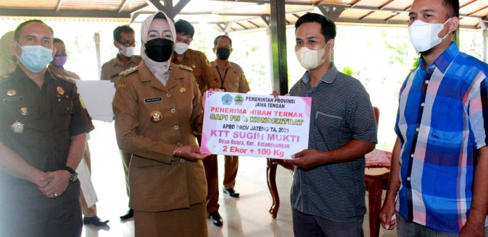 Bupati Brebes Serahkan Bantuan Sosial Ternak dan Keuangan, Jangan Diselewengkan